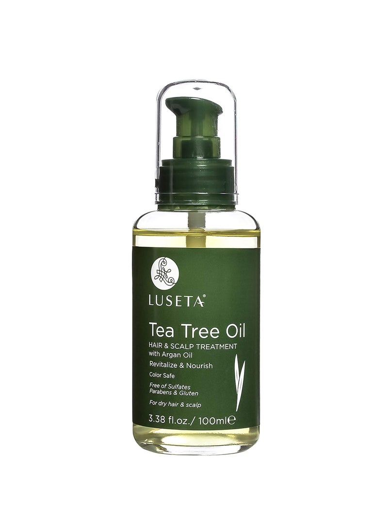 Luseta Tea Tree Oil for Hair, Hair Serum for For Damaged and Oily Hair, Revitalizing & Nourishing for Healthy Hair Color Safe Hair Oil 3.38 Fl oz
