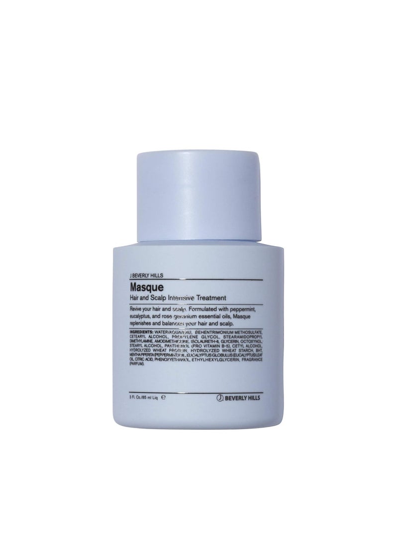 J Beverly Hills Blue Hair Mask with Eucalyptus Oil for Scalp Treatment, (3 Oz, 12 Oz, 32 Oz)