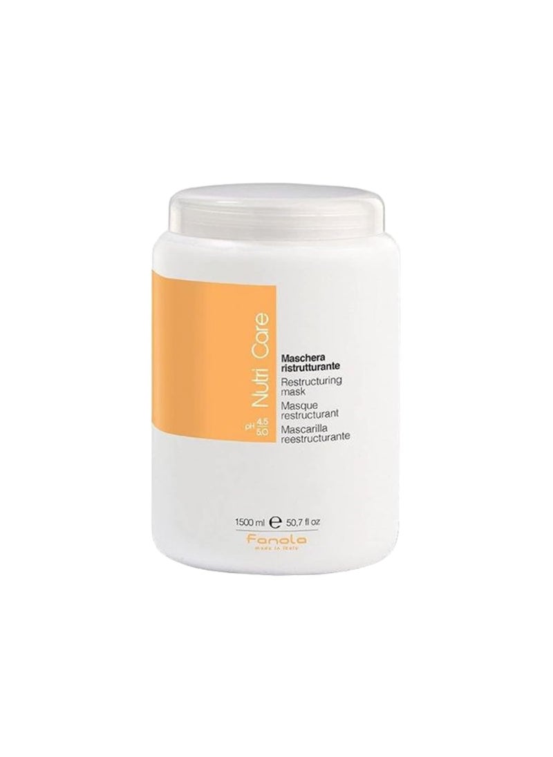 Fanola Nutri Care Restructuring Hair Mask 50.7 oz - Deep Hair Conditioning Mask for Chemically Treated & Damaged Hair - Moisturizing + Hydrating for Easy Detangling on Dry, Frizzy & Thick Hair
