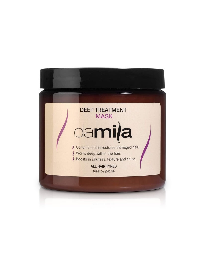 Keratin Hair Mask - Deep Conditioning for Dry, Damaged, Curly, Frizzy Hair - Repairs Split Ends, Restores Silkiness and Shine - 16.9 Fl. Oz