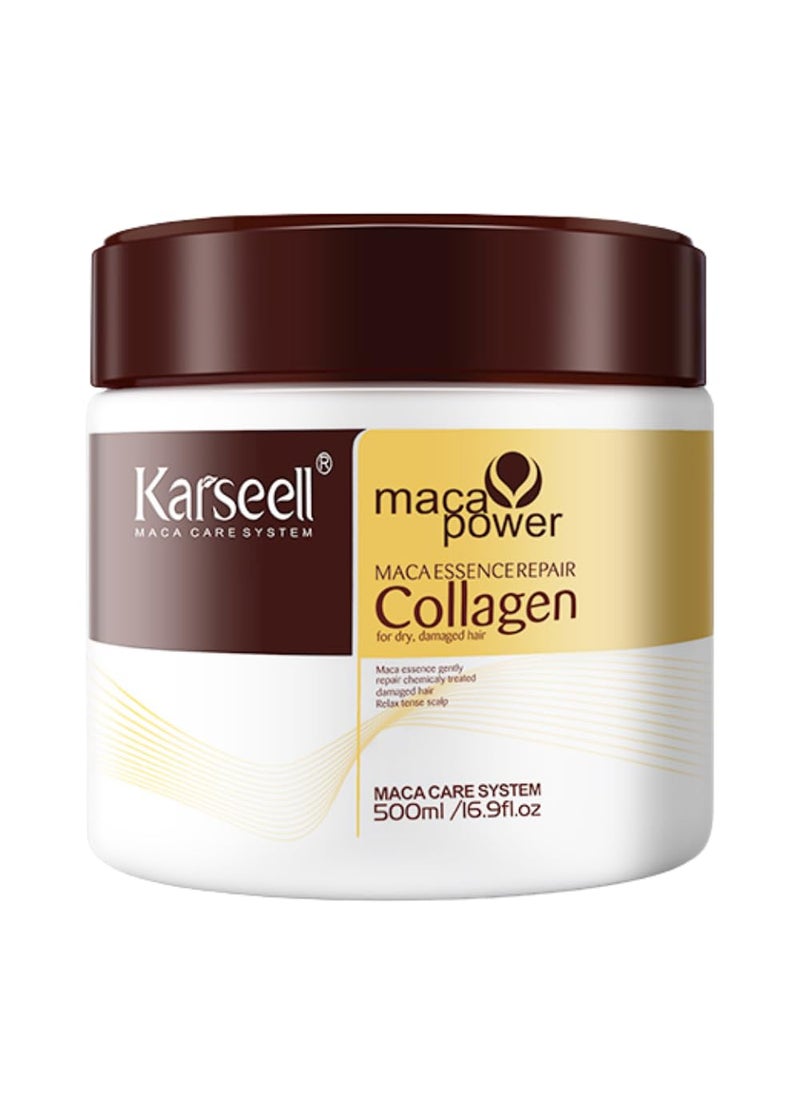 Karseell Collagen Hair Treatment Deep Repair Conditioning Argan Oil Collagen Hair Mask Essence for Hair All Hair Types 16.90 oz