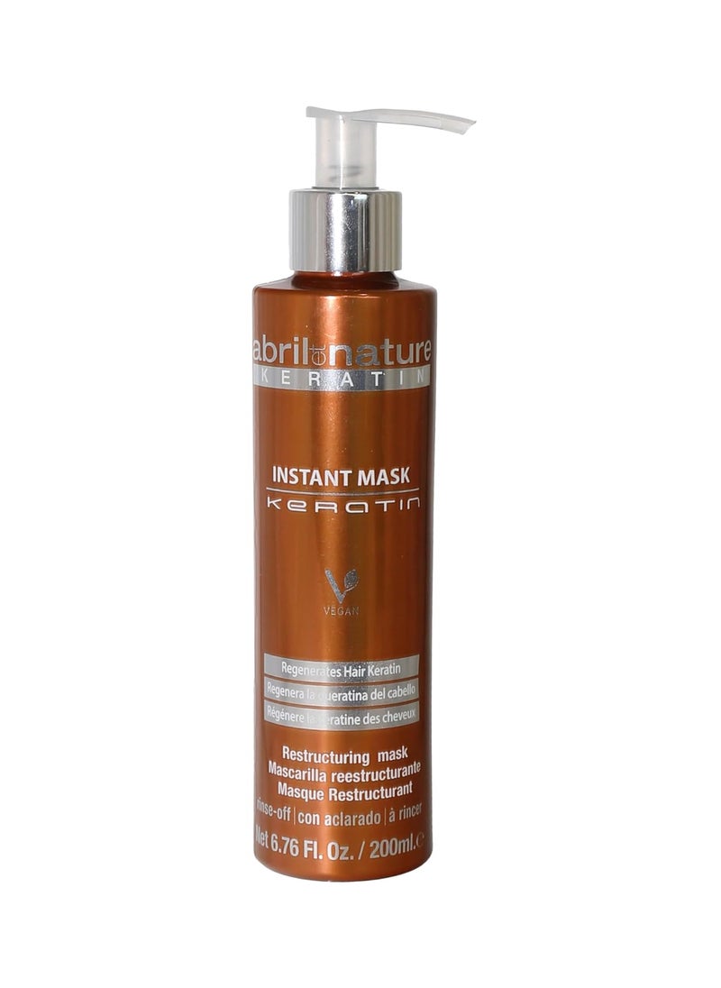 abril et nature - Ultra Fast Keratin Hair Mask - Nourishes, Strengthens, and Regenerates Hair Fiber - Repairs Damaged and Brittle Hair - Smooth and Shiny Appearance - 200 ml