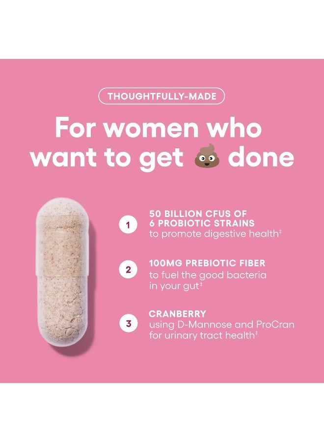 Women's Probiotic, 50 Billion CFUs, 30 Veggie Capsules Packaging May Vary