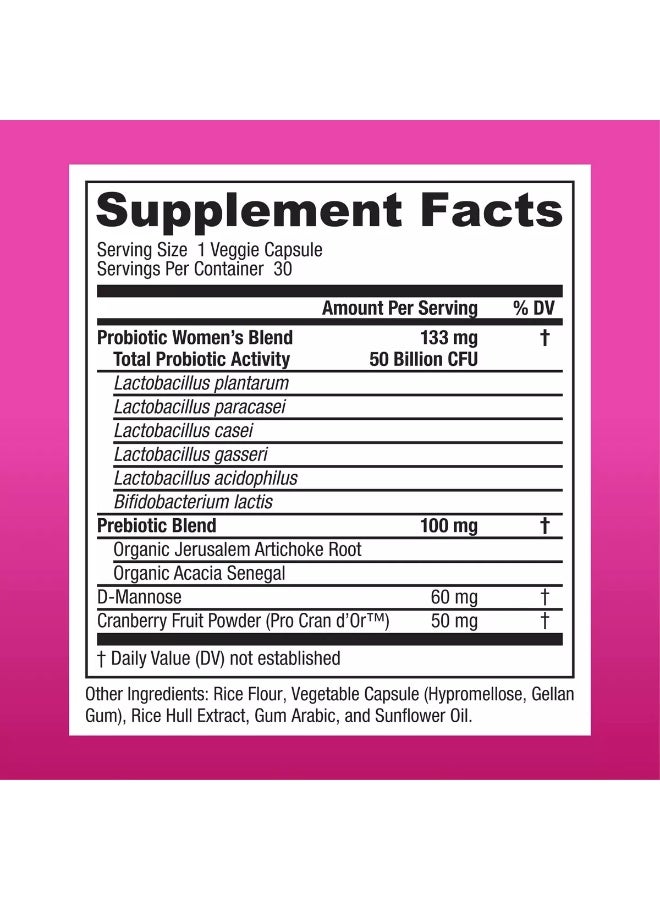 Women's Probiotic 30 Veggie Capsules