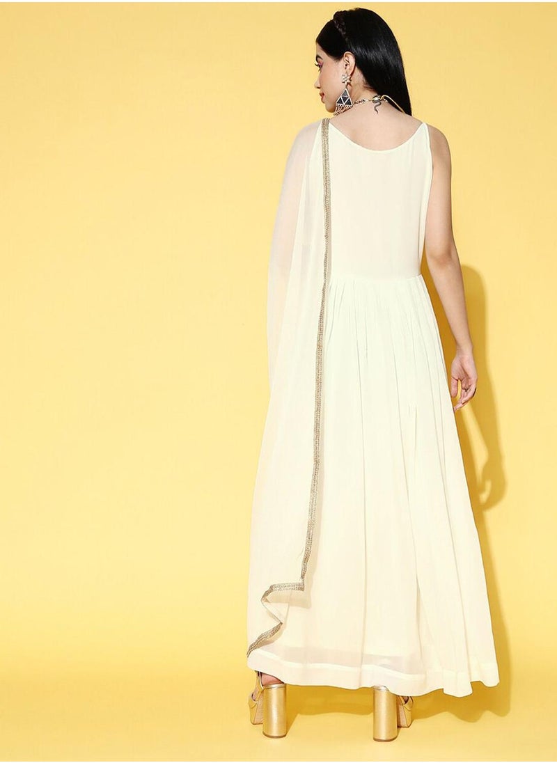 Embroidered Empire Dress