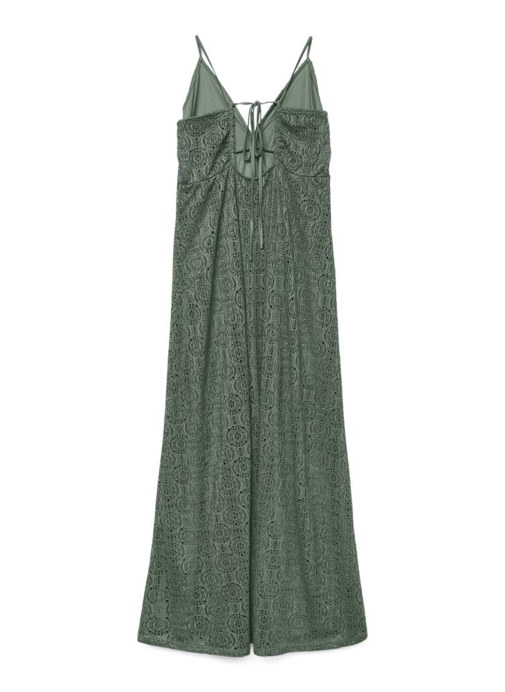 Crochet Lace Tie Back Detail Cami Dress
