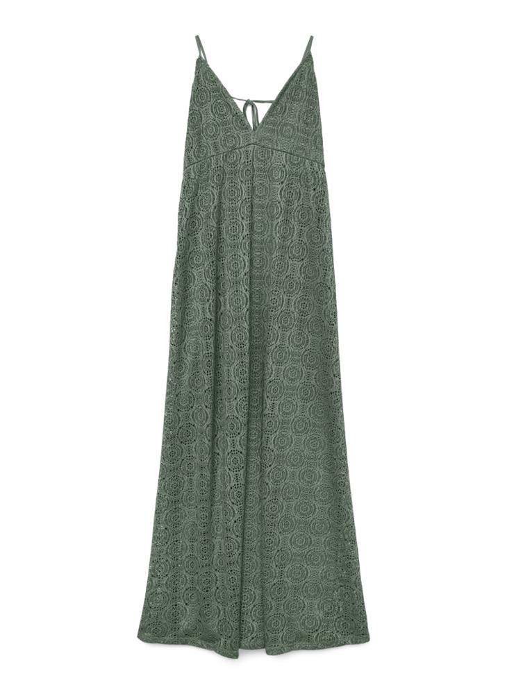 Crochet Lace Tie Back Detail Cami Dress