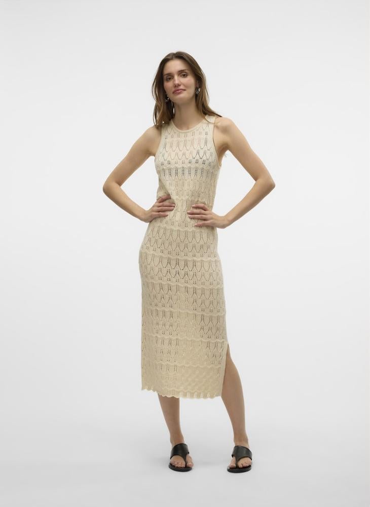 Crochet Sleeveless Midi Dress