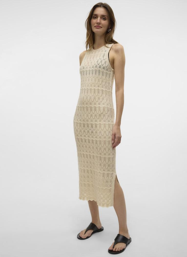 Crochet Sleeveless Midi Dress