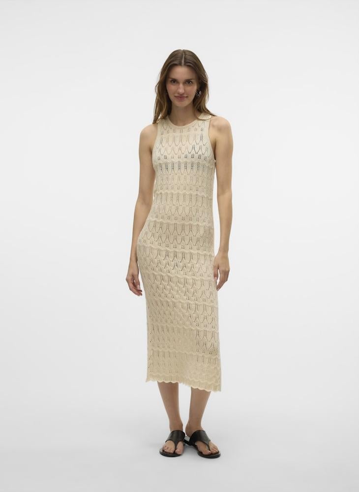 Crochet Sleeveless Midi Dress