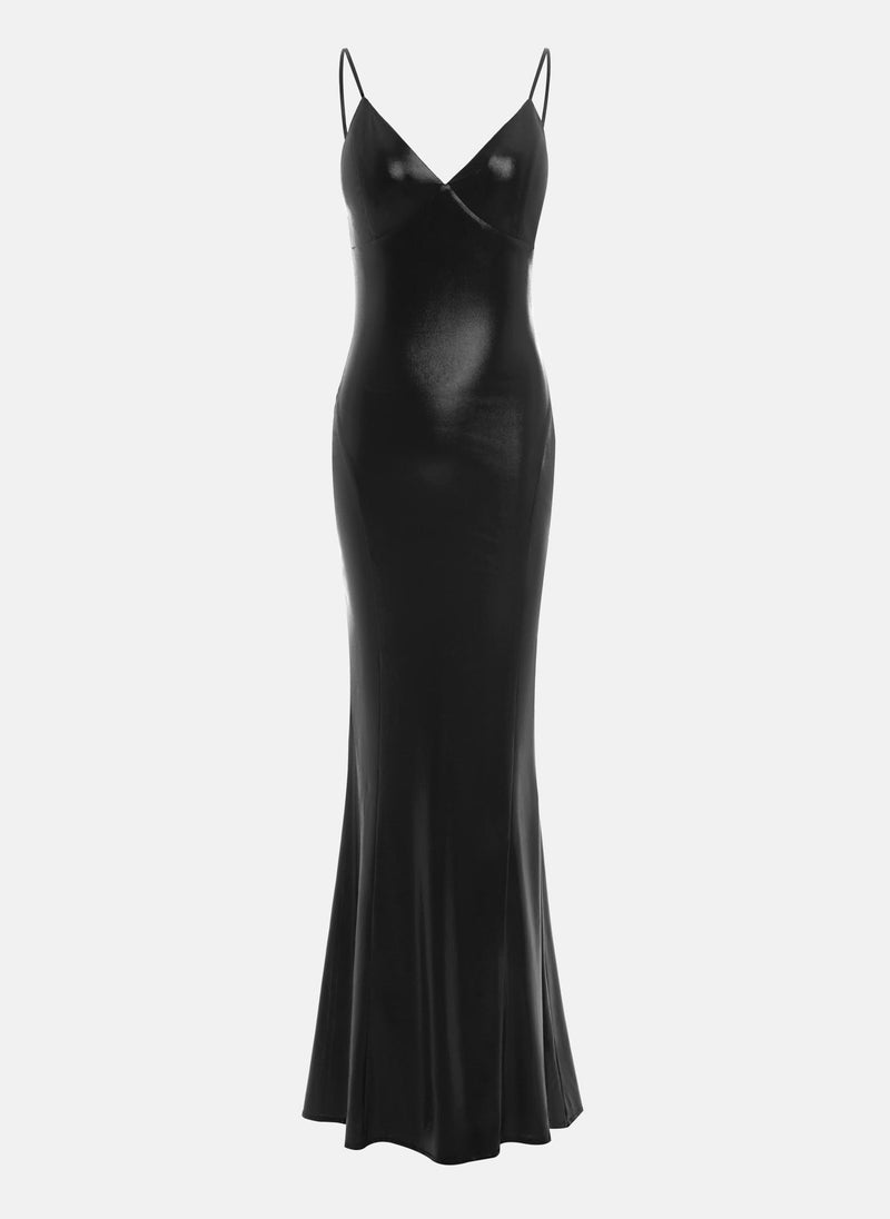 Flowing maxi combination dress