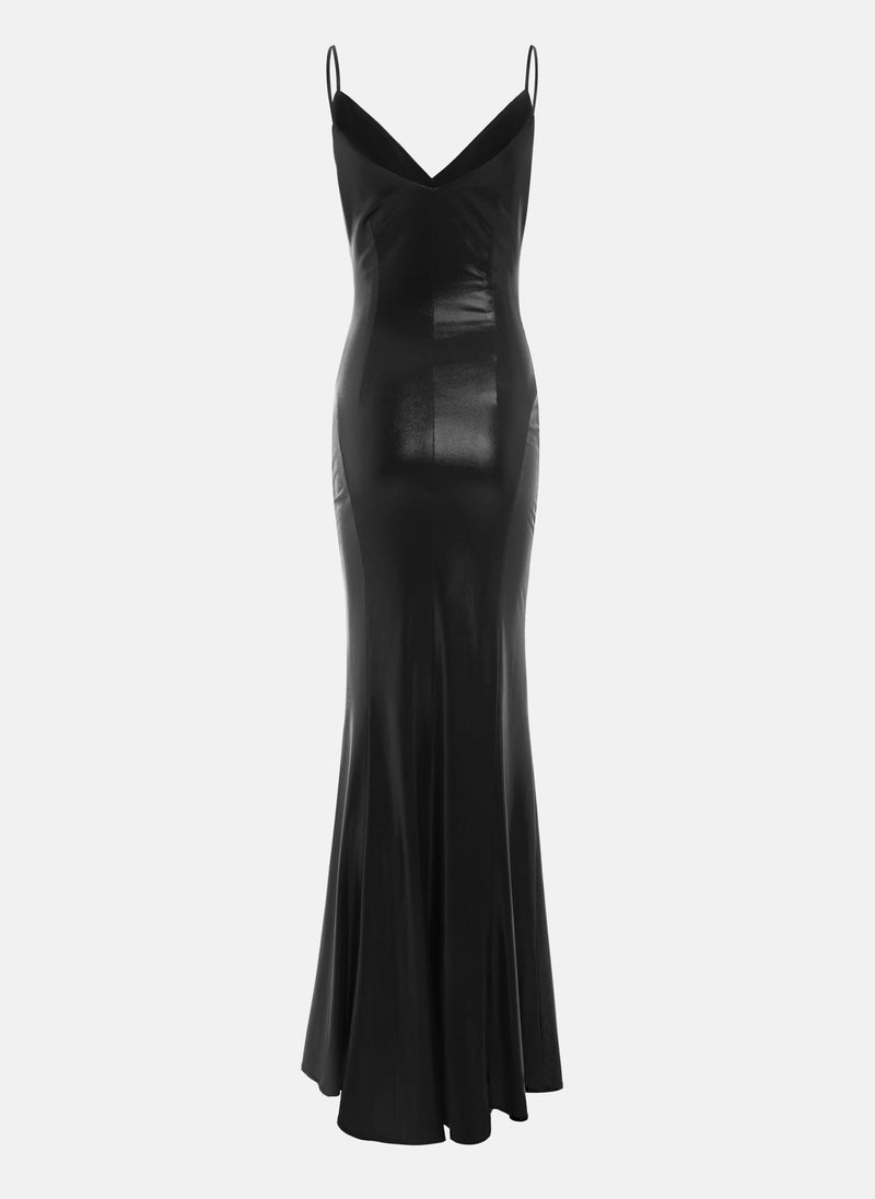 Flowing maxi combination dress