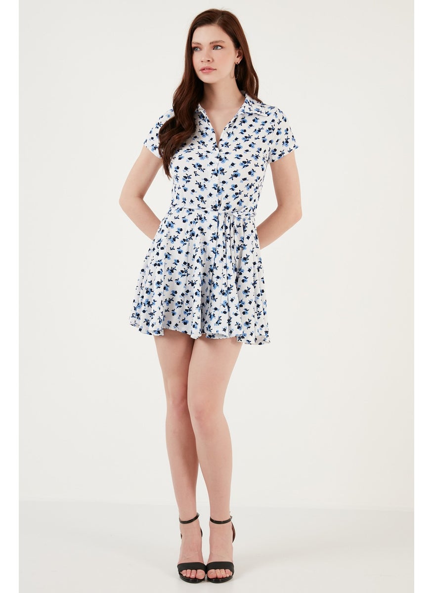 Tie Detail Mini Shirt Dress Women's Dress 5869006