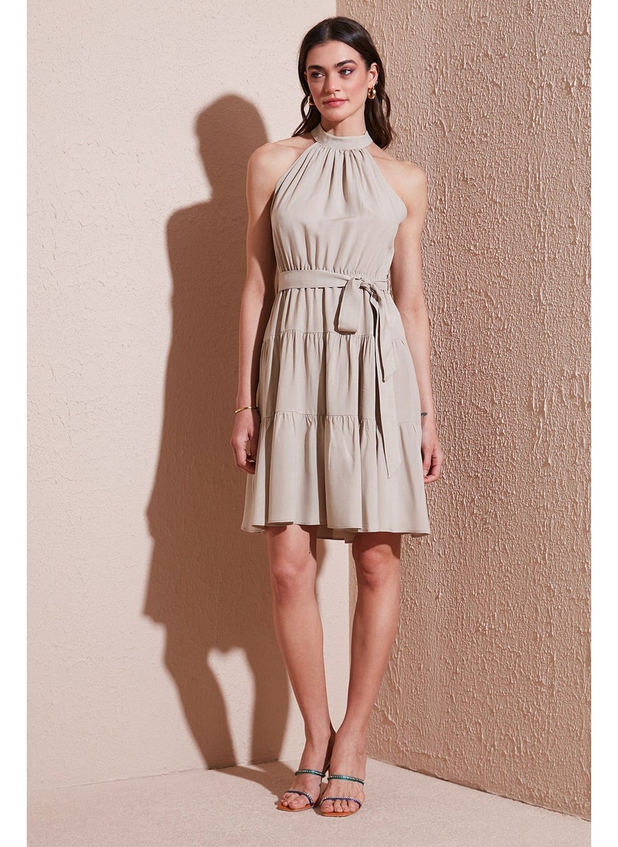 Halter Tiered Dress