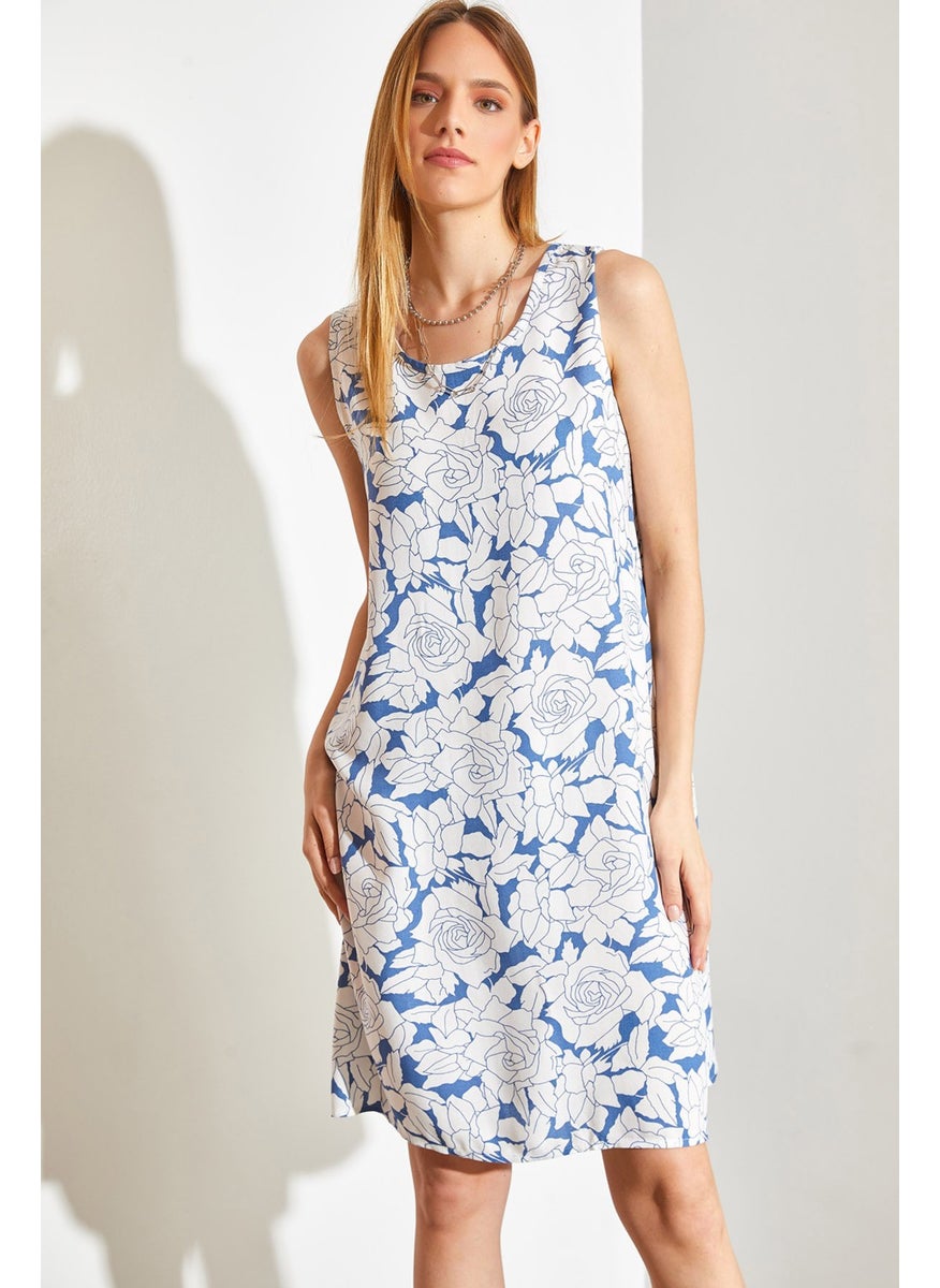 Floral Patterned Viscose Dress