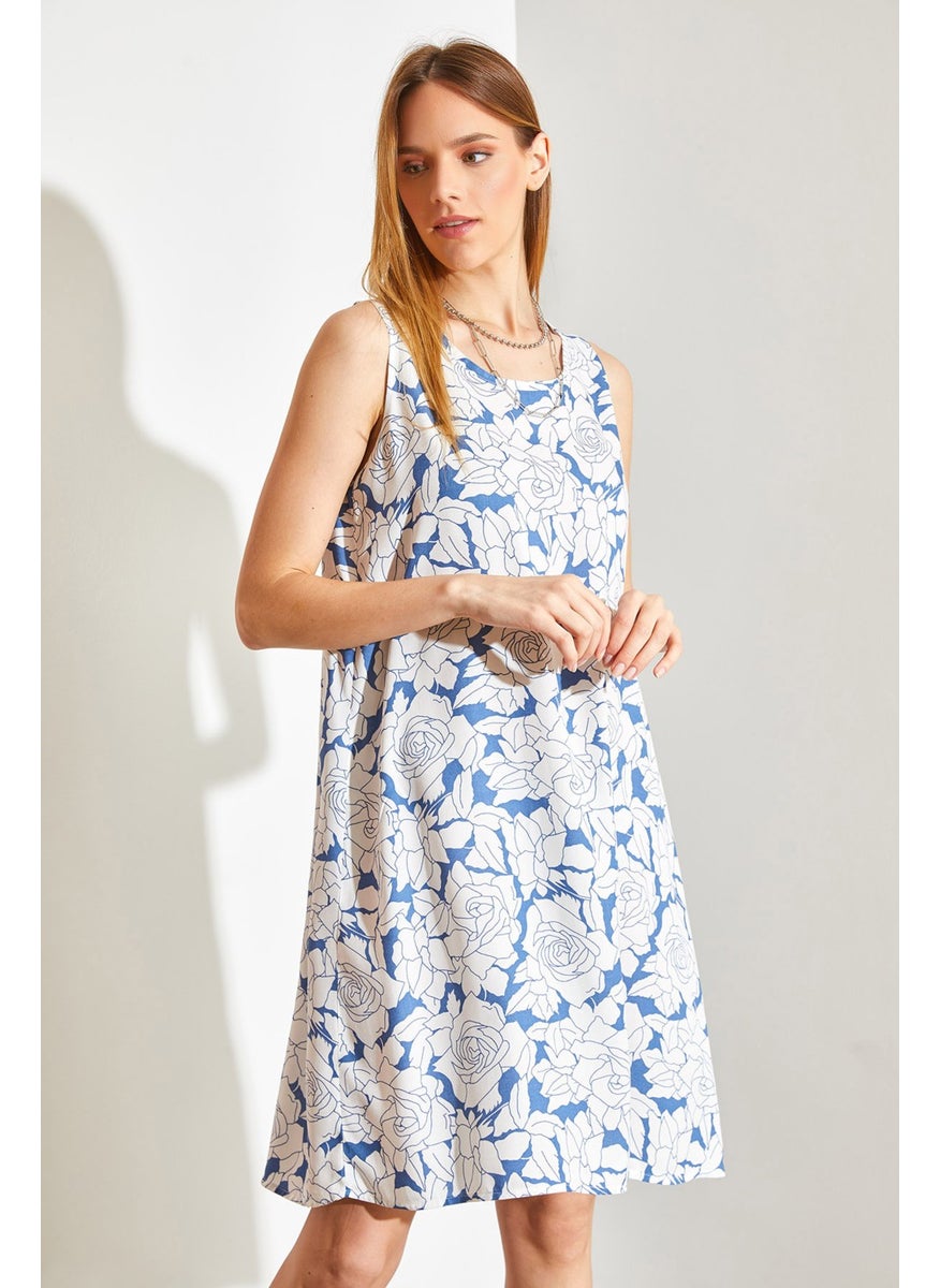 Floral Patterned Viscose Dress