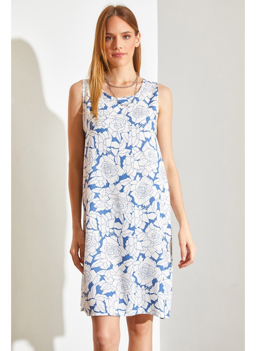Floral Patterned Viscose Dress
