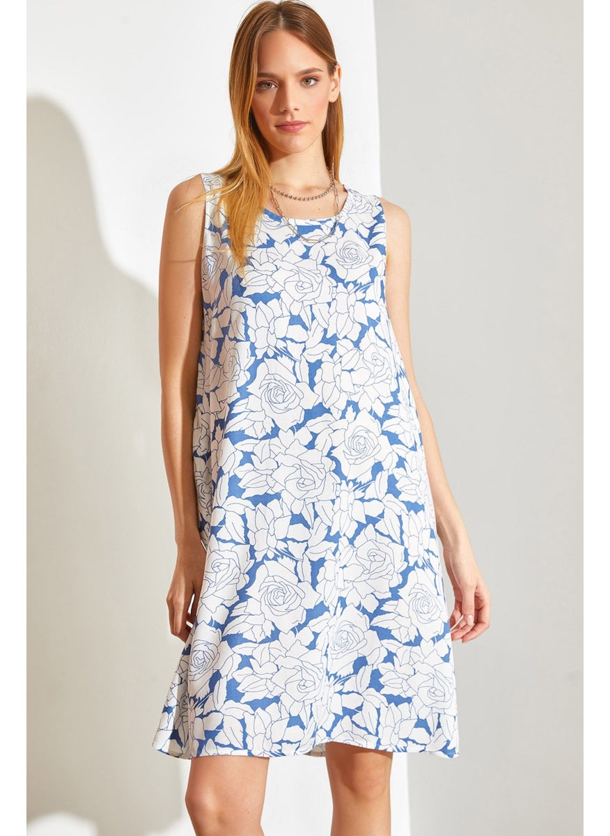 Floral Patterned Viscose Dress