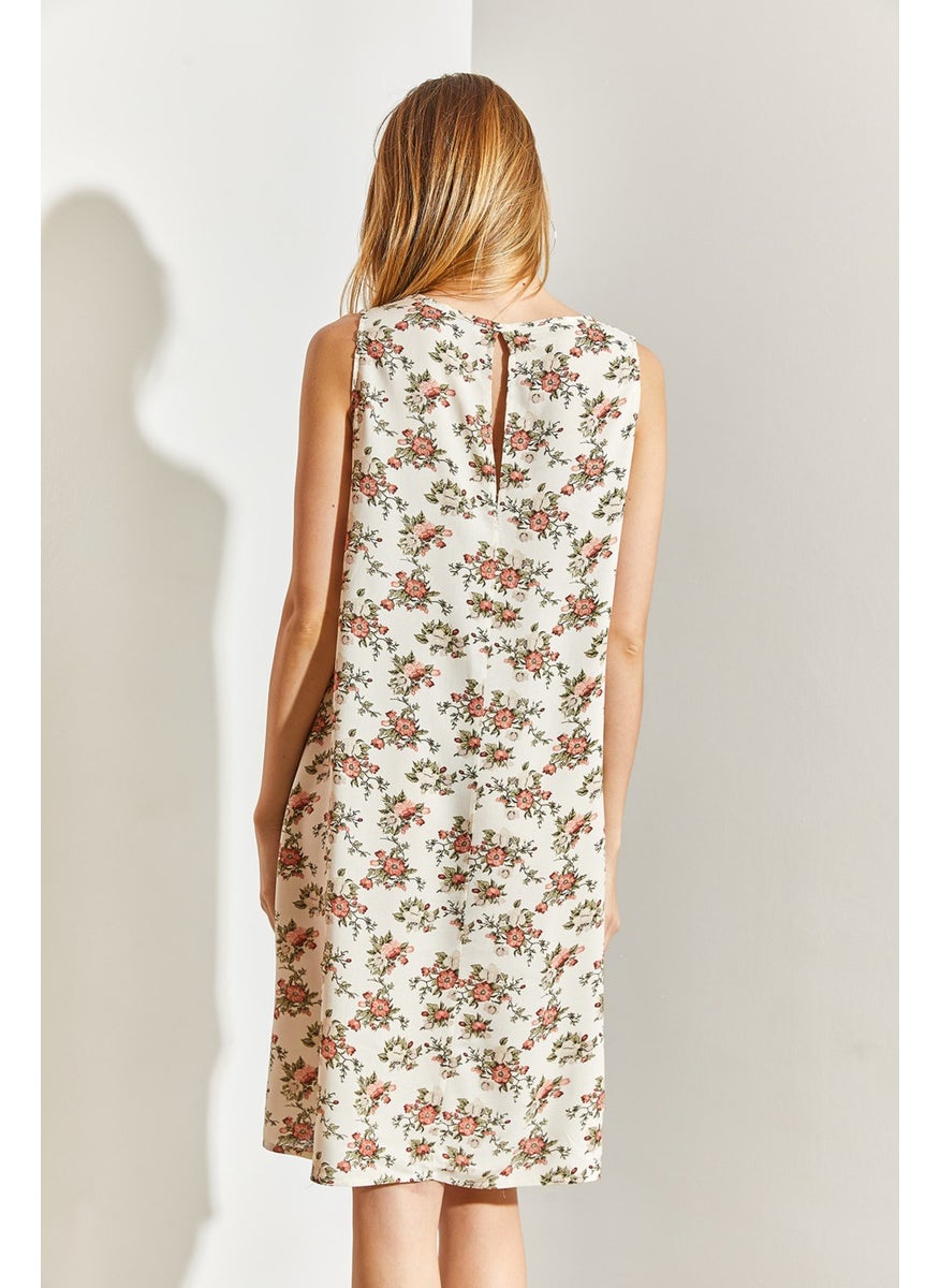 Floral Patterned Viscose Dress