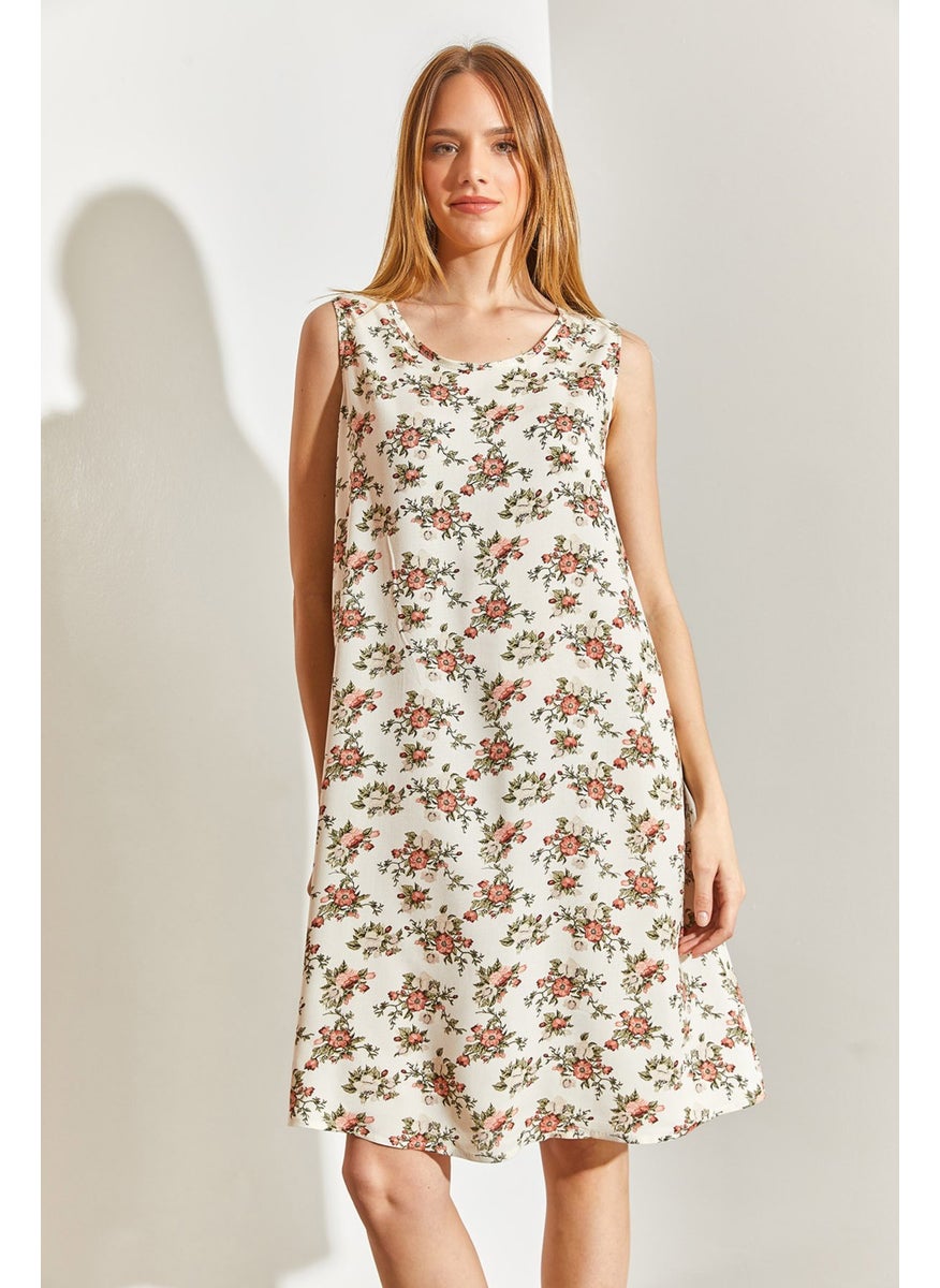 Floral Patterned Viscose Dress