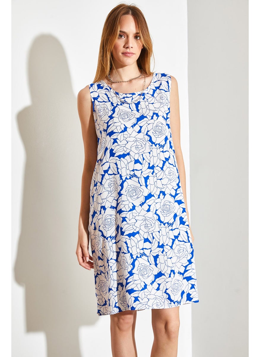 Floral Patterned Viscose Dress