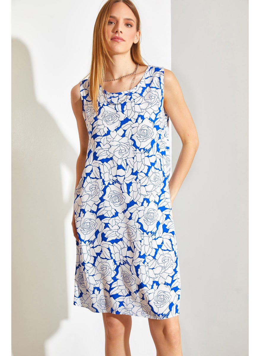 Floral Patterned Viscose Dress