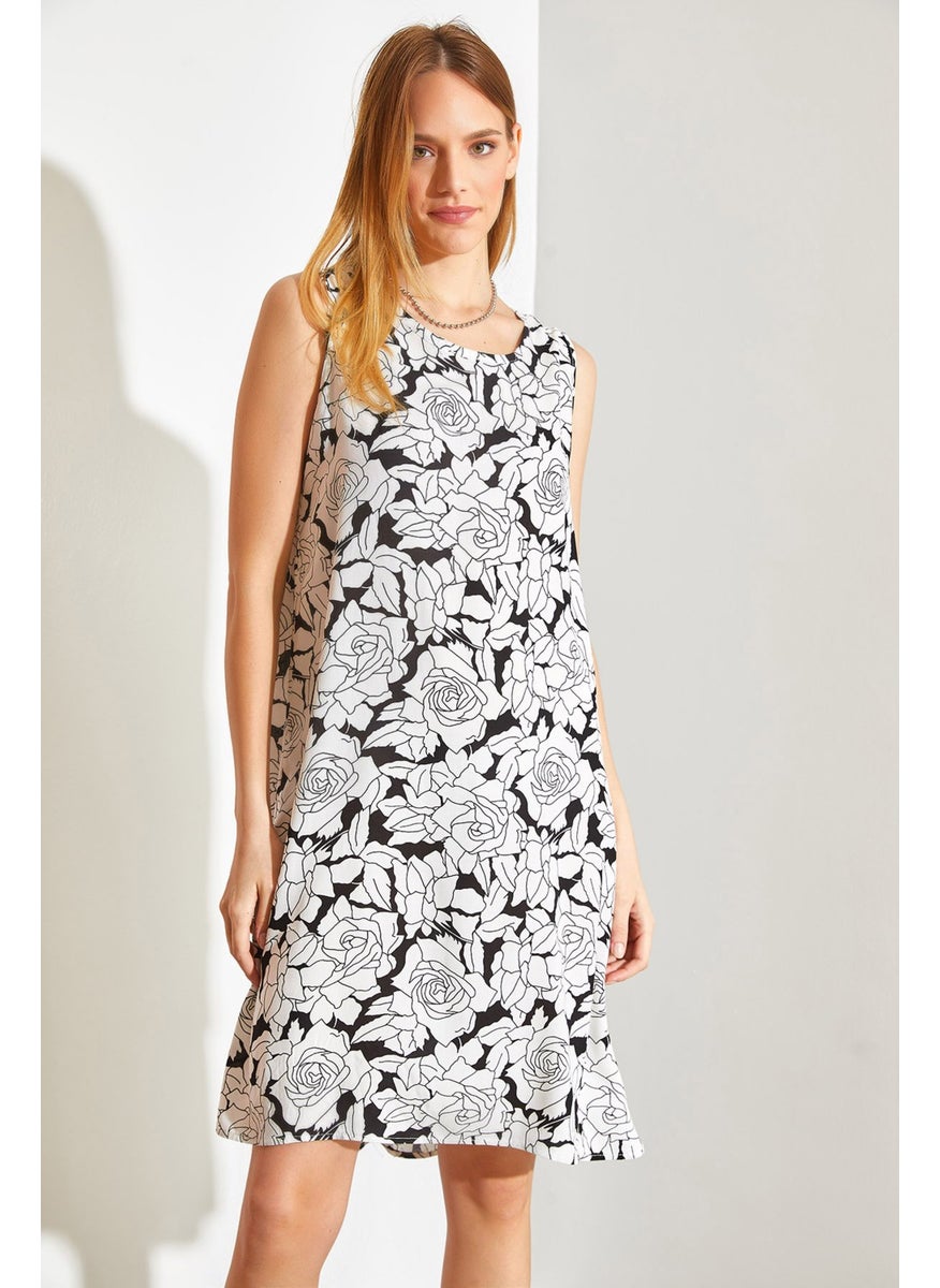 Floral Patterned Viscose Dress