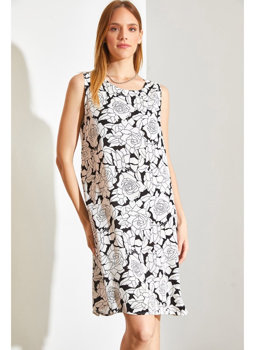 Floral Patterned Viscose Dress