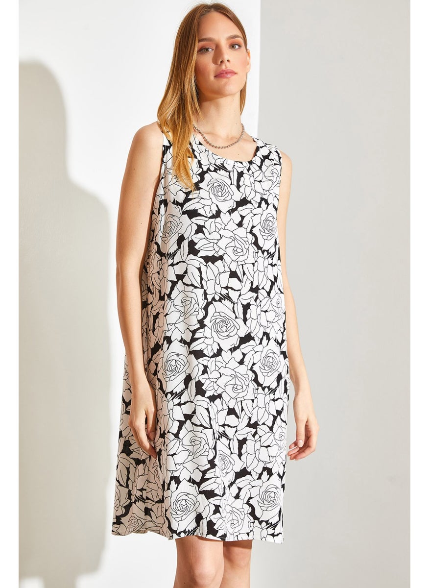 Floral Patterned Viscose Dress