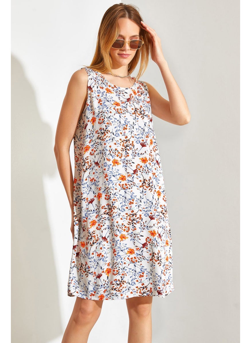 Patterned Viscose Dress
