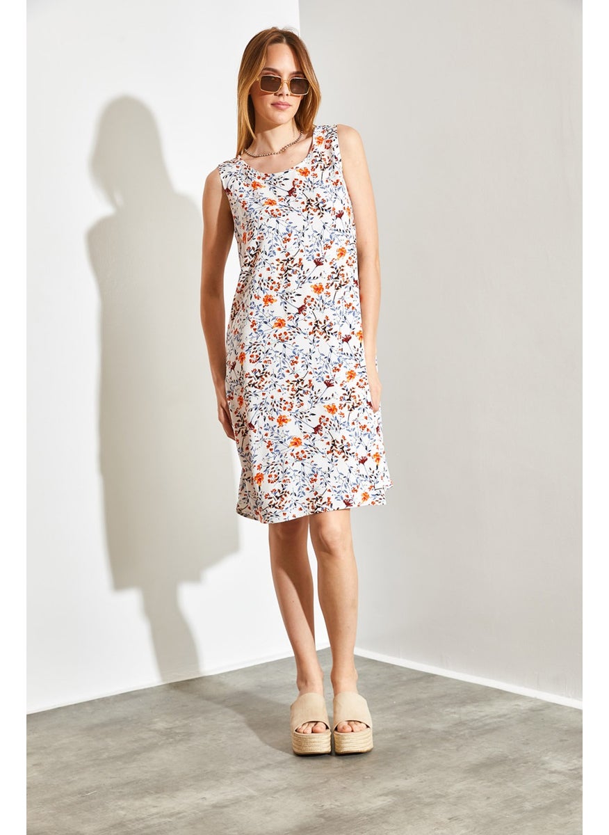 Patterned Viscose Dress