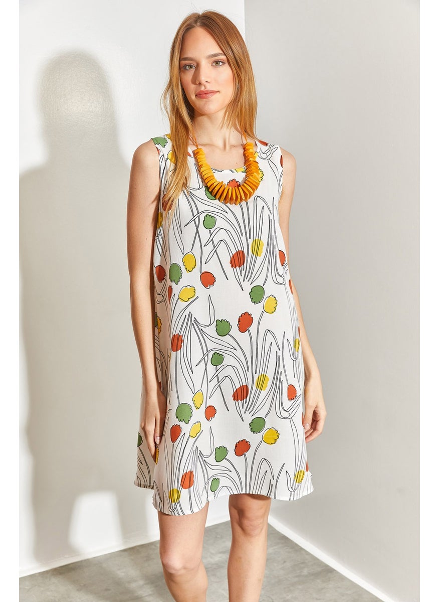 Patterned Viscose Dress