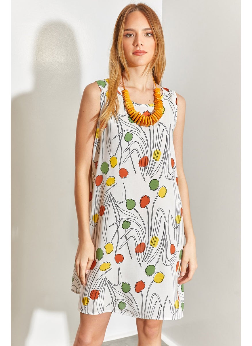 Patterned Viscose Dress