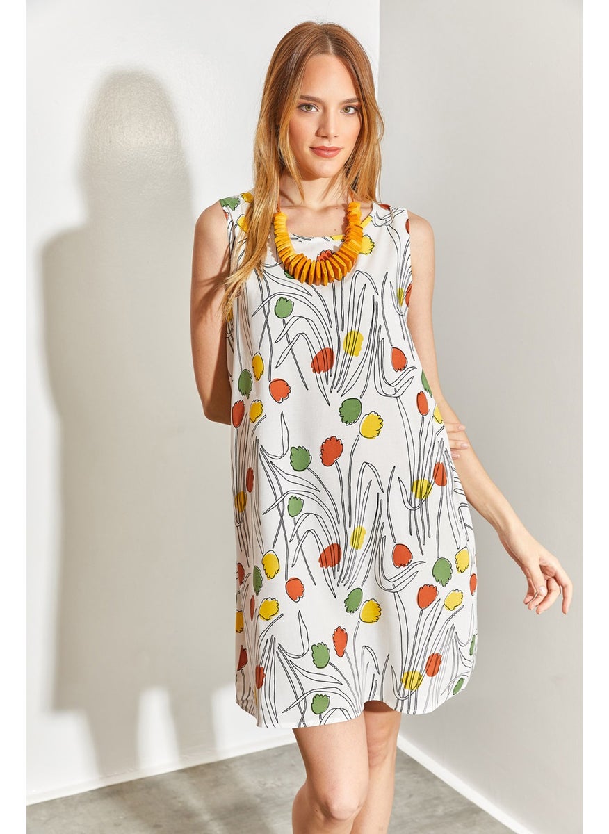 Patterned Viscose Dress
