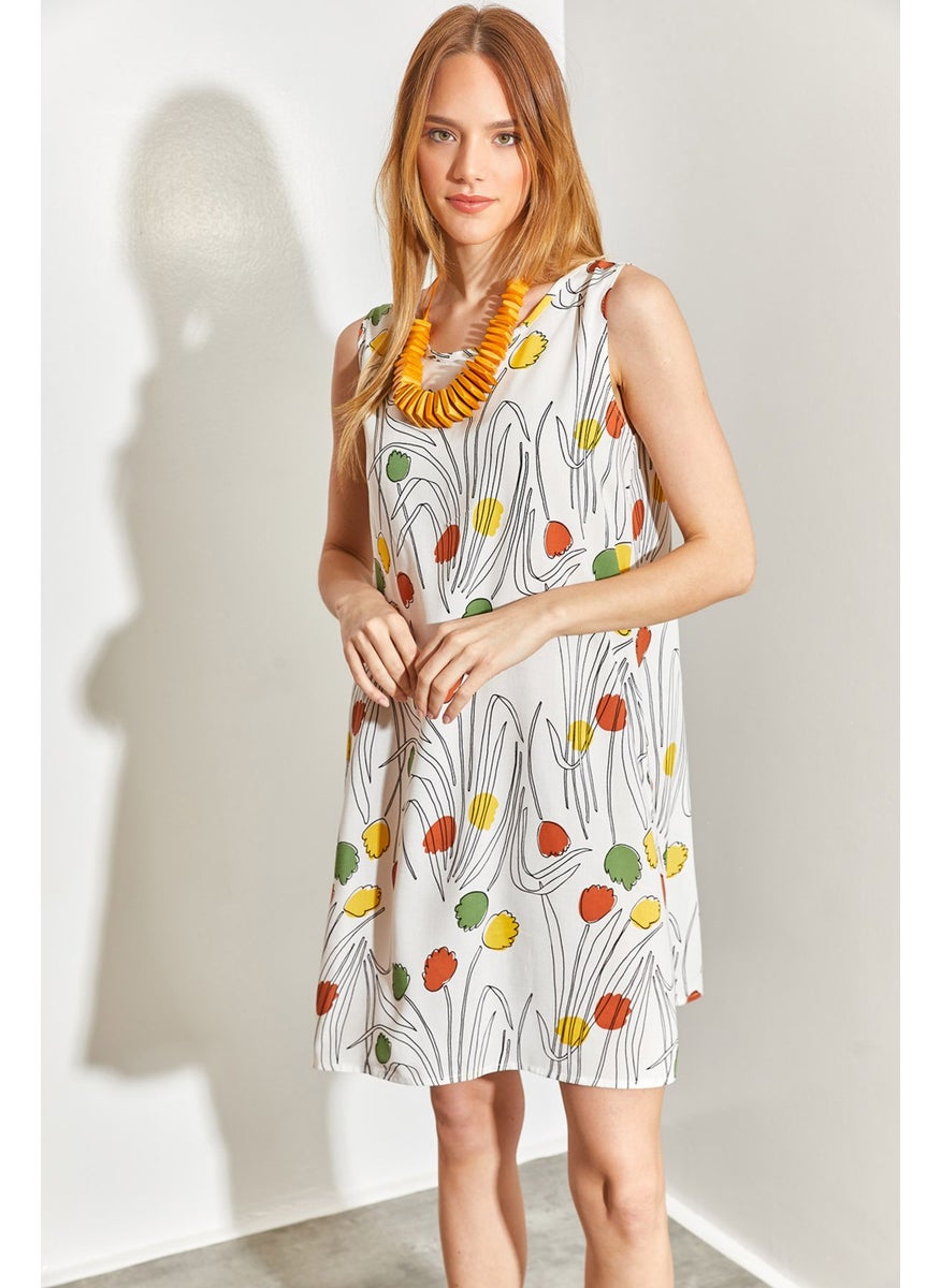 Patterned Viscose Dress
