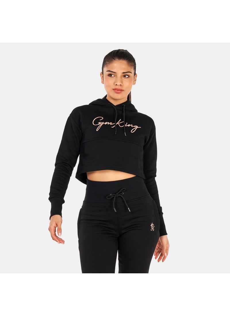 Women's Sky Script Cropped Hoodie