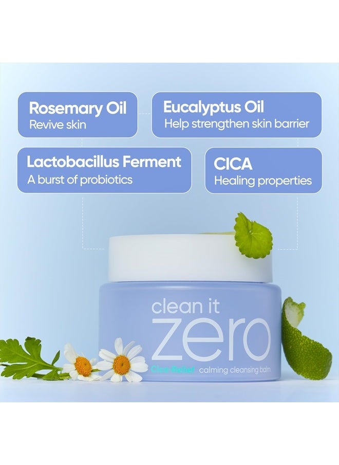 Clean it Zero Calming Cleansing Balm | Korean Makeup Remover for Sensitive Skin | Vegan | Cleansing Oil, Facial Cleanser Made with Centella Asiatica & Madecassoside (100ml / 3.38 fl. oz)