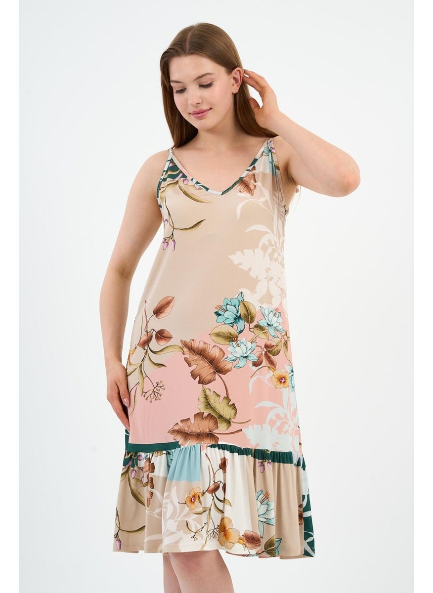Strapless Flounce Dress with Tie Detail (B24-425-01)