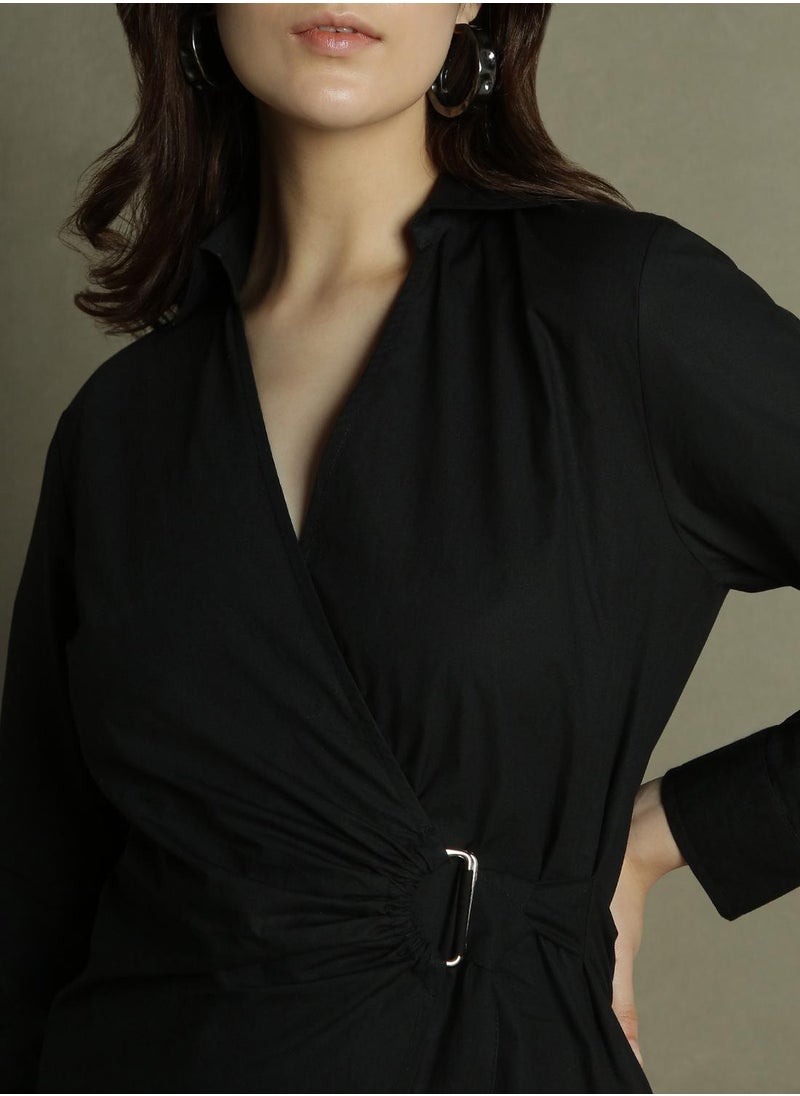 Belted Black Dress