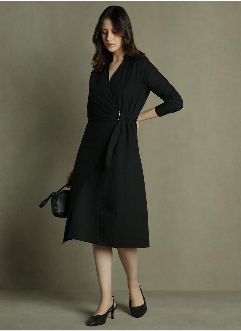 Belted Black Dress