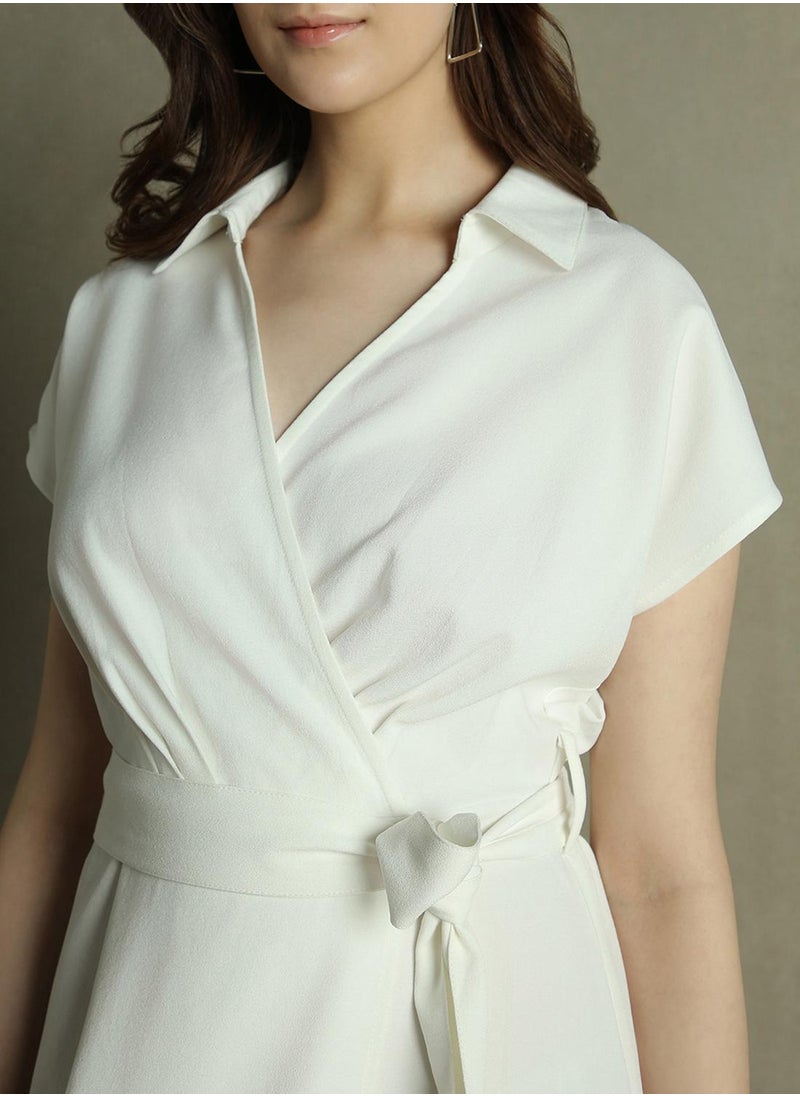 Ivory Wrap Dress