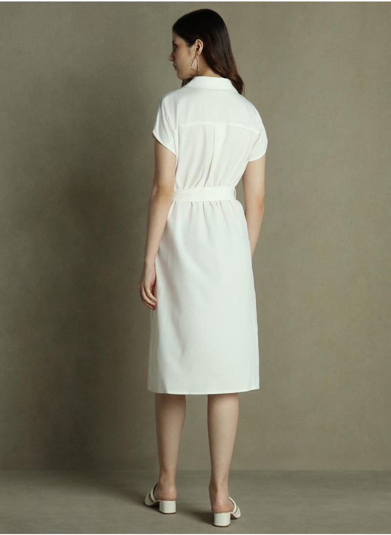 Ivory Wrap Dress
