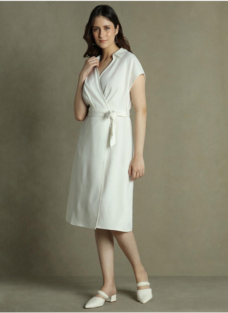 Ivory Wrap Dress