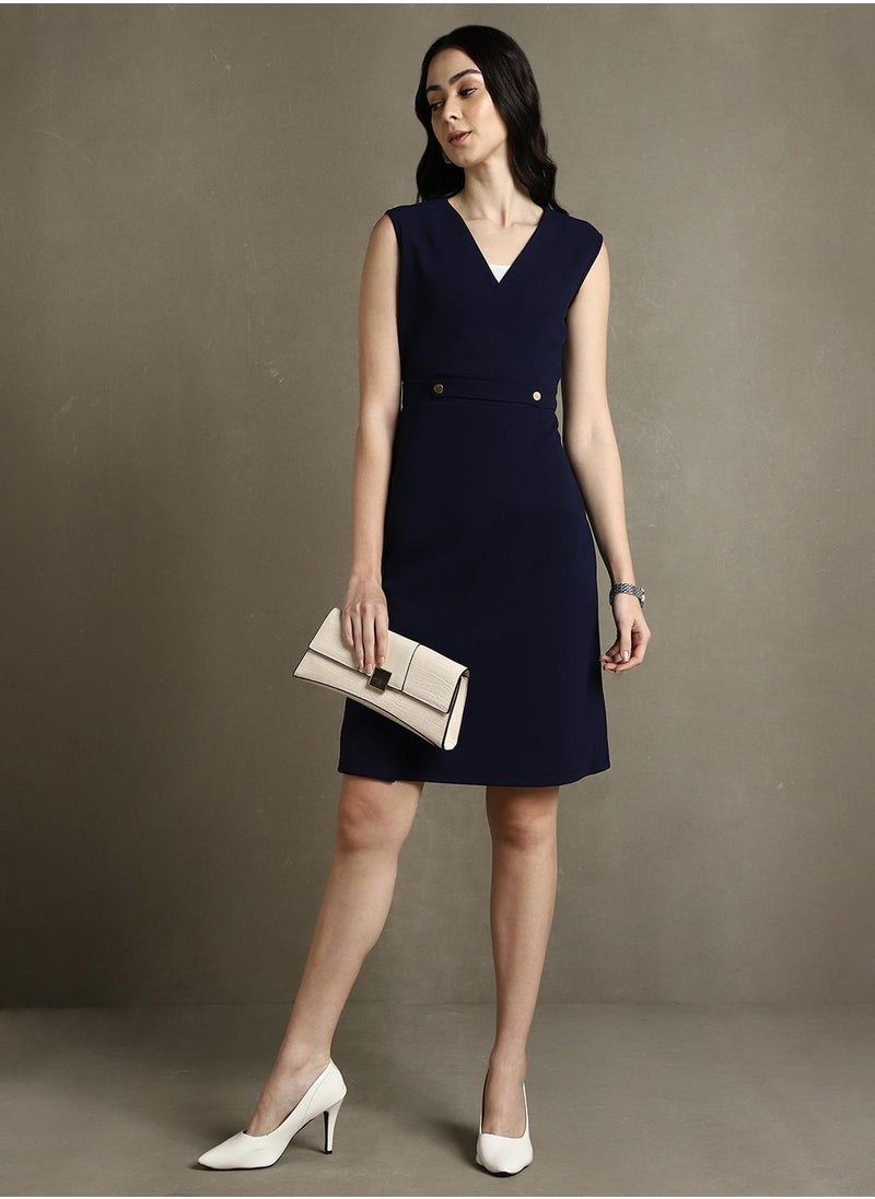 Navy Sleeveless Dress