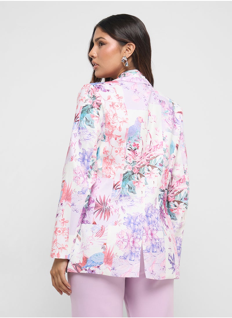 Printed Blazer