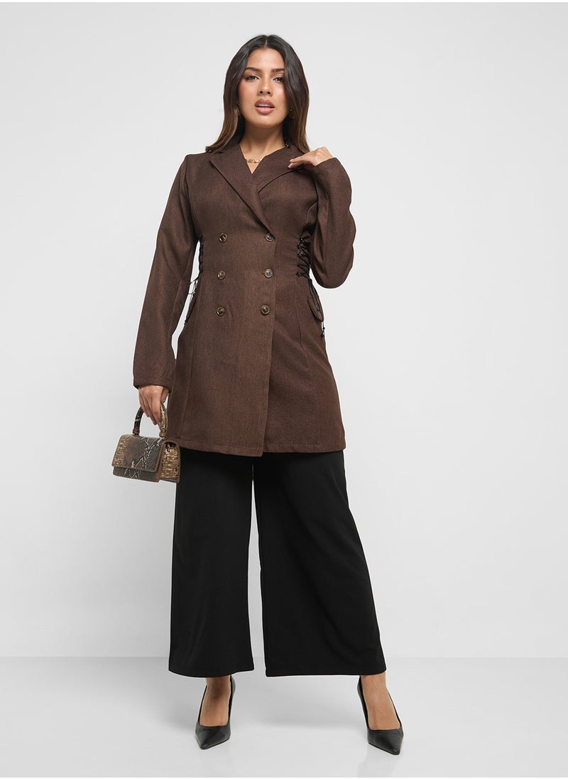 Longline Double Breasted Blazer