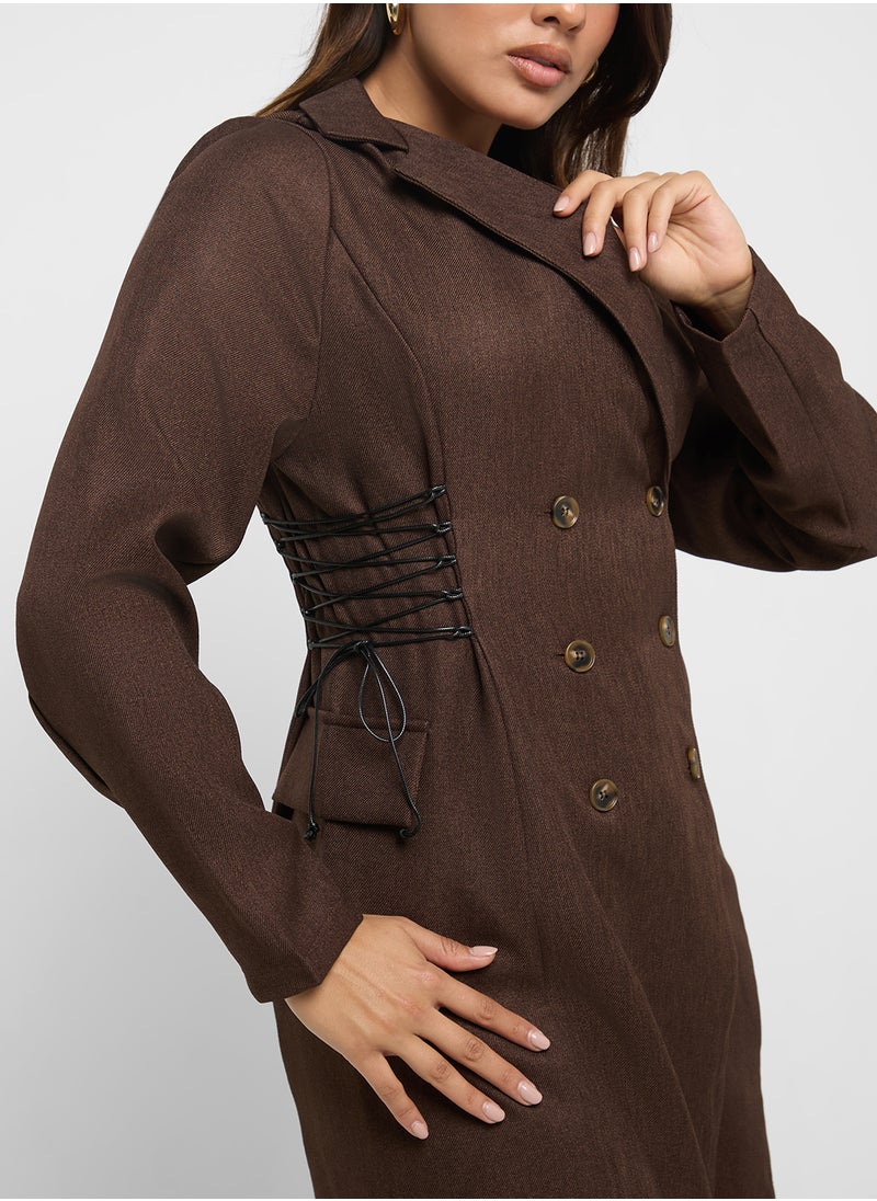 Longline Double Breasted Blazer