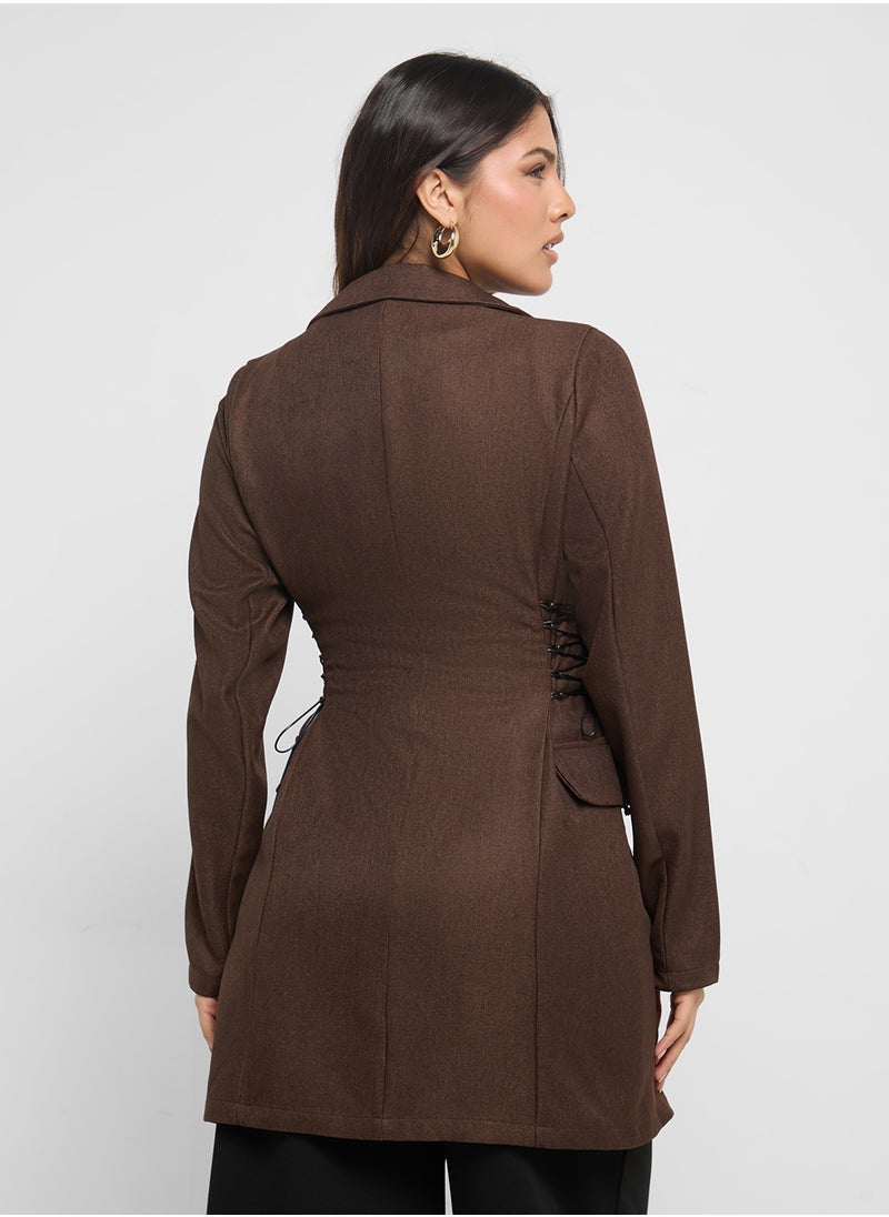 Longline Double Breasted Blazer