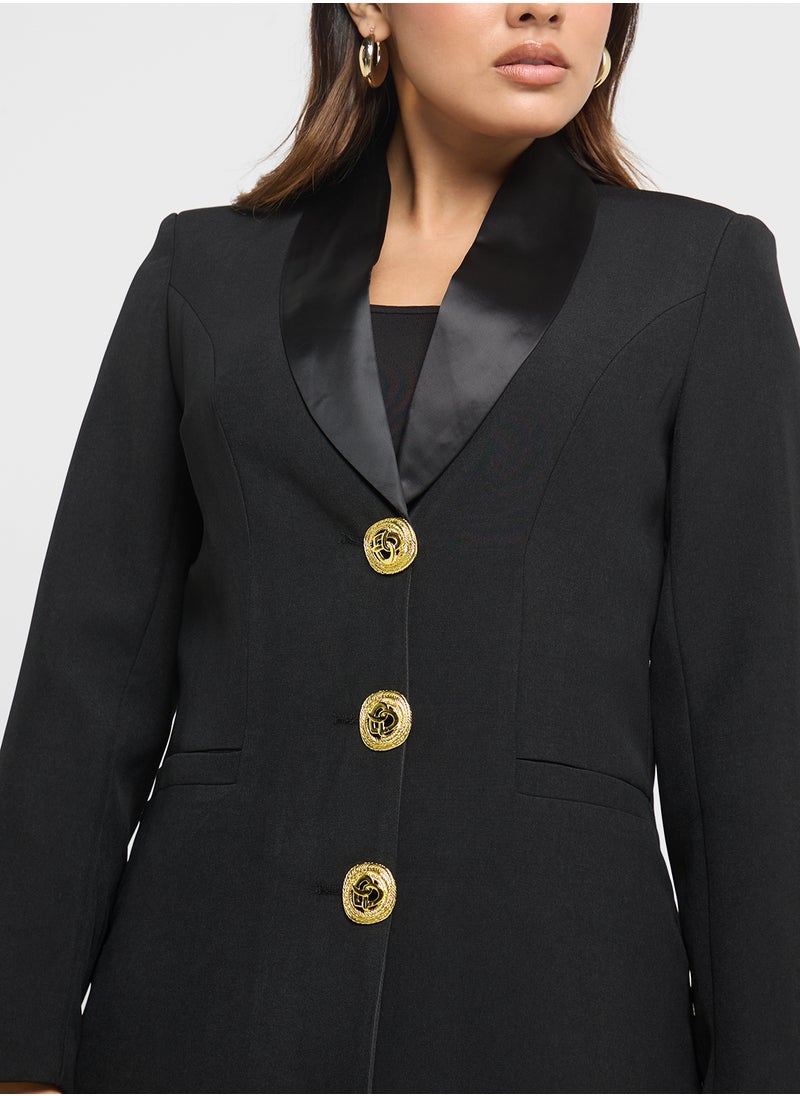 Blazer With Satin Lapel