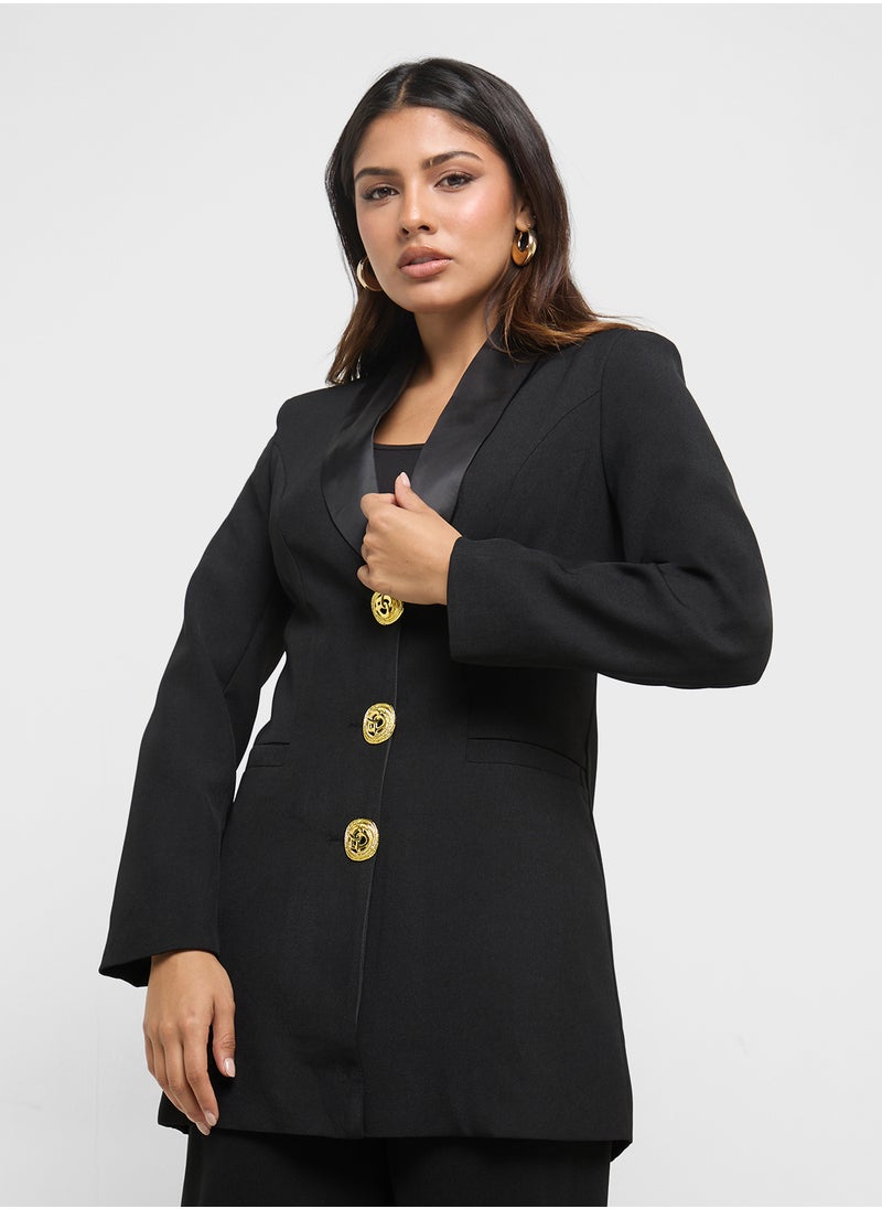 Blazer With Satin Lapel